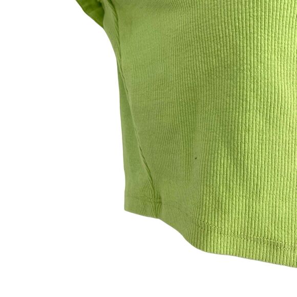 ZARA Green Ruffle Summer Statement Top‎ Size Small L Halter Beautiful - Picture 7 of 9